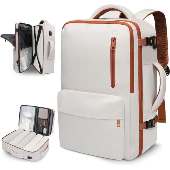 35L Travel Backpack180° All-Open DesignMulti-PocketsAirline Approved